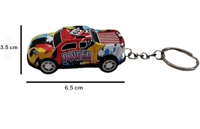 6 Pcs Pull Back Mini Metal Racing Cars Toy With Key Chain (Multicolor)
