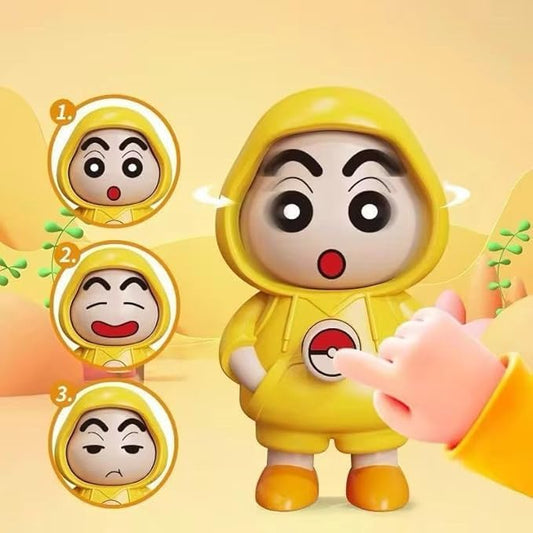 Shinchan Face Changing Keychain with 3 Expressions(Yellow)