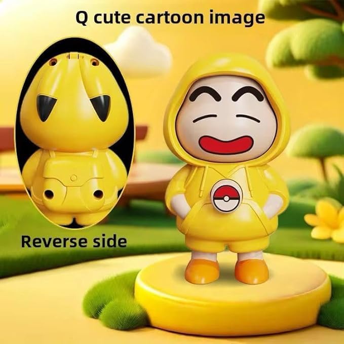 Shinchan Face Changing Keychain with 3 Expressions(Yellow)