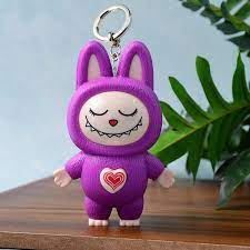 Labubu Face Changing Keychain (Purple)