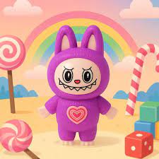 Labubu Face Changing Keychain (Purple)