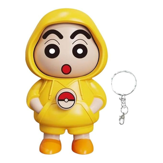 Shinchan Face Changing Keychain with 3 Expressions(Yellow)