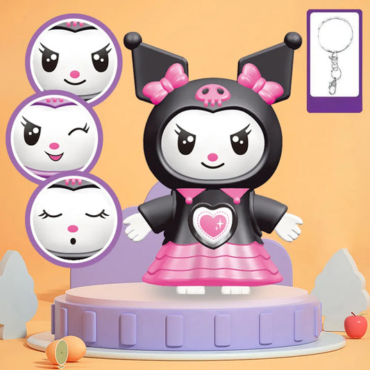 Kuromi Black Face Changing Keychain (Black)